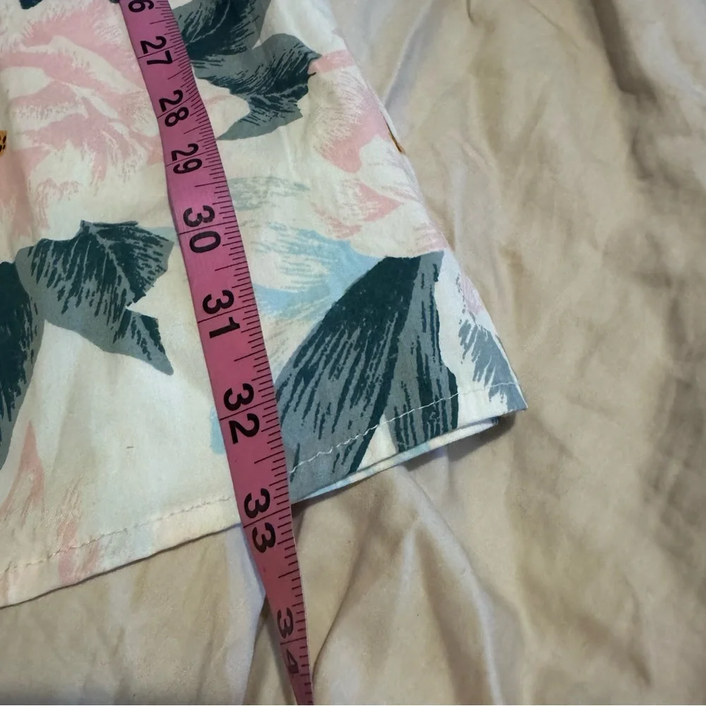 Billabong the Salty Blonde White and Green Leaf Print Mini Dress New beach chic - Picture 9 of 11